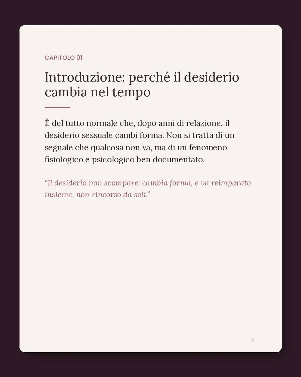 Anteprima capitolo 1 del manuale - perché il desiderio cambia nel tempo in coppia