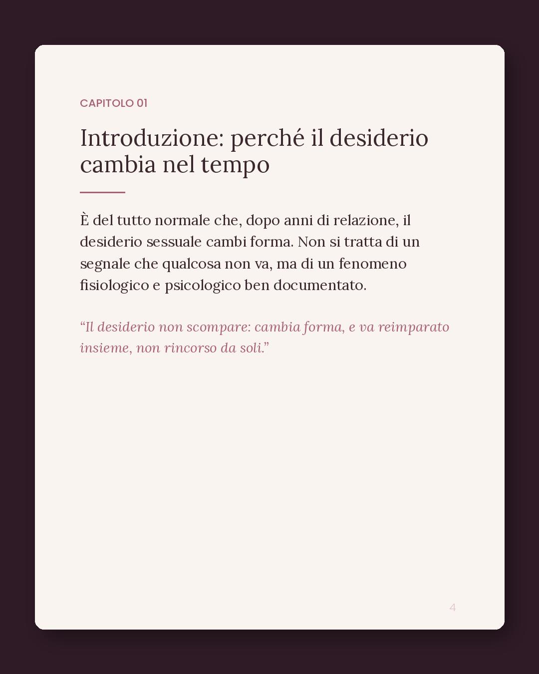 Anteprima capitolo 1 del manuale - perché il desiderio cambia nel tempo in coppia