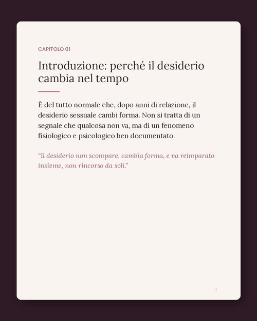 Anteprima capitolo 1 del manuale - perché il desiderio cambia nel tempo in coppia
